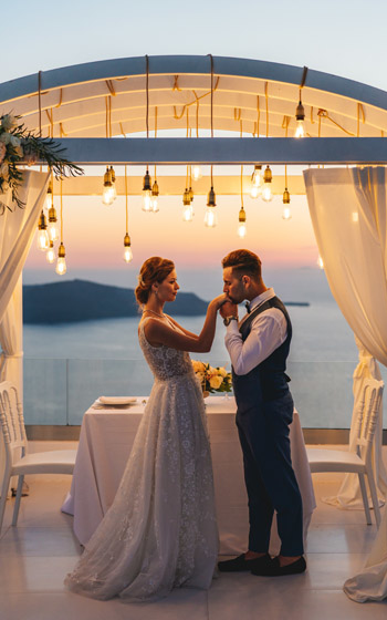 Wedding of your dream in Santorini from only 2700 Euro, customized packages for 2024-2025 | Vanilla Sky Weddings