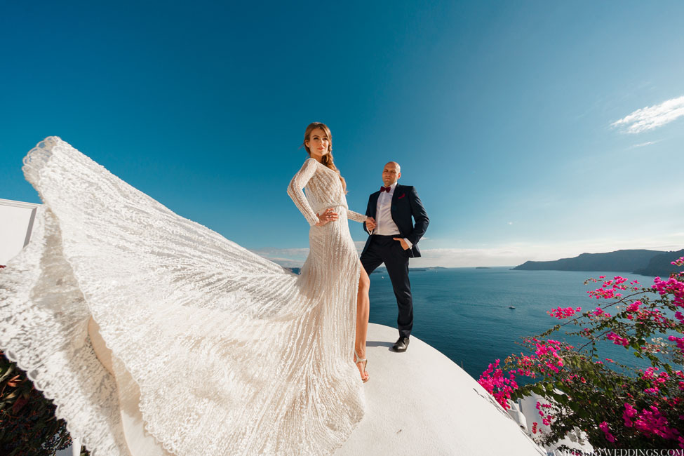 Santorini wedding on October 8th